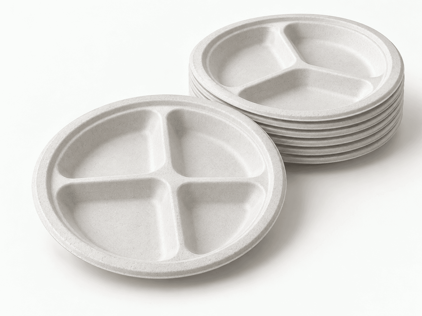 Compartment Round Plates